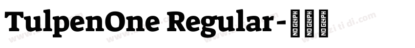 TulpenOne Regular字体转换